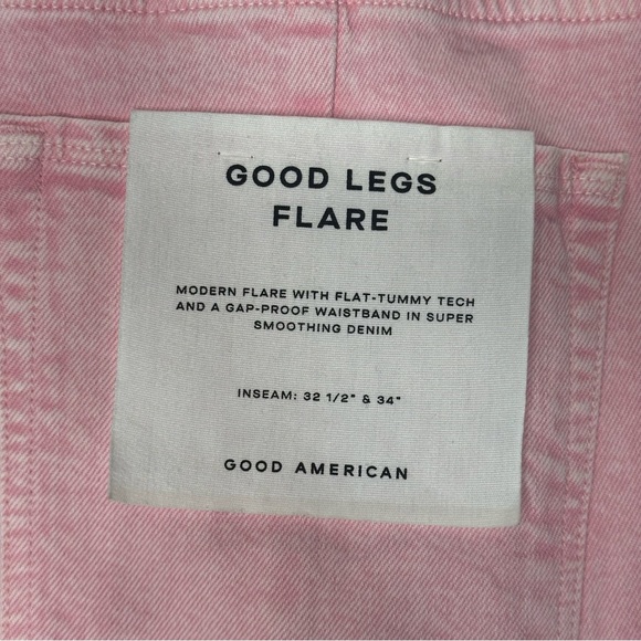 Good American Good Boy Flare Jeans Mineral Rose Quartz. Sz: 15 - Picture 13 of 14